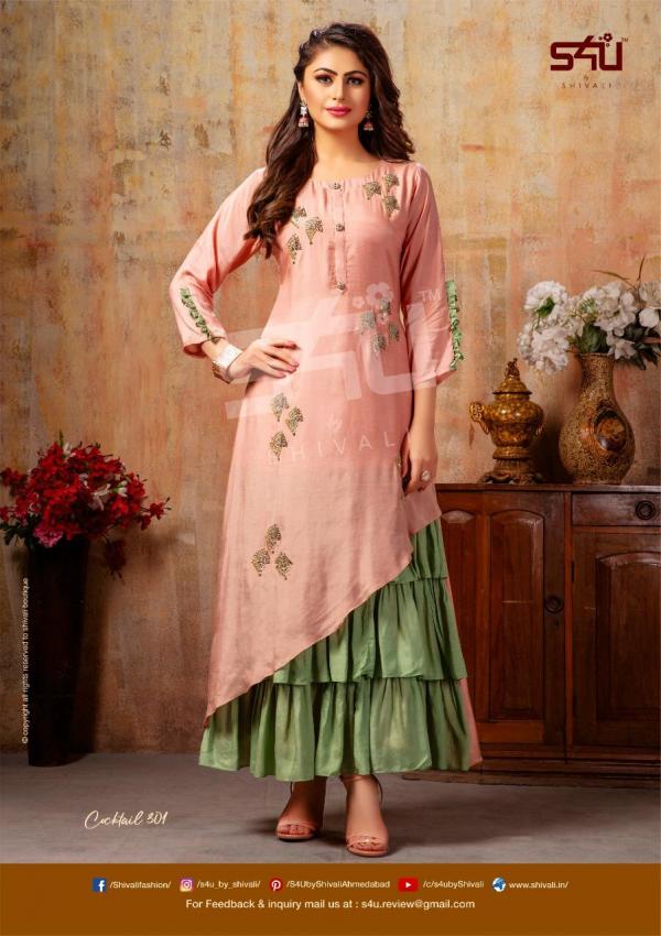 S4u-Coctail-3 Party Wear Kurtis Collection